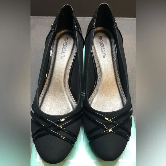 Marbella Julia oat wedges, black, 8.5 W - Picture 1 of 9